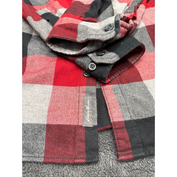 Eddie Bauer red and black plaid flannel shirt, Size LT #flannel - Picture 4 of 4